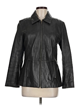 Petite Sophisticate Leather Jacket