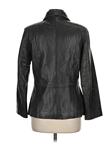 Petite Sophisticate Leather Jacket (view 2)