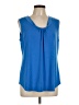 Dana Buchman Blue Sleeveless Blouse Size L - photo 1
