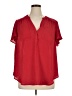 Torrid 100% Polyester Red Short Sleeve Blouse Size 1X Plus (1) - photo 1
