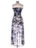 Venus 100% Polyester Paisley Blue Gray Cocktail Dress Size M - photo 2
