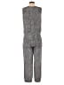 Theory 100% Silk Tweed Gray Jumpsuit Size 6 - photo 2