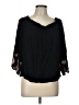 Venus 100% Rayon Black 3/4 Sleeve Blouse Size L - photo 1