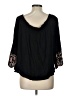 Venus 100% Rayon Black 3/4 Sleeve Blouse Size L - photo 2