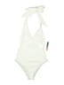 Assorted Brands Solid Ivory White One Piece Swimsuit Size M - photo 1