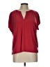 Tahari Red Short Sleeve Blouse Size L - photo 1