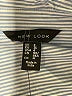 New Look 100% Cotton Chevron-herringbone Blue Long Sleeve Button-Down Shirt Size 4 - photo 7