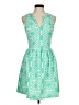 Buttons Argyle Green Cocktail Dress Size M - photo 1