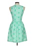 Buttons Argyle Green Cocktail Dress Size M - photo 2
