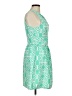 Buttons Argyle Green Cocktail Dress Size M - photo 4