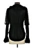 Boston Proper 100% Polyester Black 3/4 Sleeve Blouse Size S - photo 2