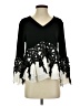 INA 100% Polyester Black Long Sleeve Blouse Size S - photo 1