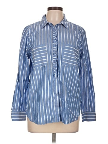 Ann Taylor LOFT Long Sleeve Button-Down Shirt (view 1)
