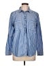 Ann Taylor LOFT Stripes Blue Long Sleeve Button-Down Shirt Size L - photo 1
