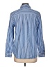 Ann Taylor LOFT Stripes Blue Long Sleeve Button-Down Shirt Size L - photo 2