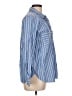 Ann Taylor LOFT Stripes Blue Long Sleeve Button-Down Shirt Size L - photo 4