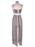 Justify 100% Rayon Graphic Pink Jumpsuit Size L - photo 2
