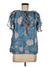 Ramy Brook Blue Short Sleeve Blouse Size M - photo 1