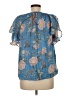 Ramy Brook Blue Short Sleeve Blouse Size M - photo 2