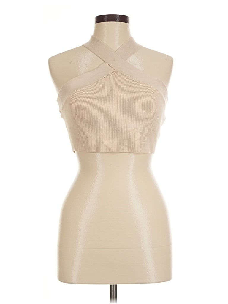 House Of Harlow 1960 Tank Top Tan Halter Neckline Tops