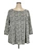 Evri 100% Polyester Silver 3/4 Sleeve T-Shirt Size 2X - photo 1