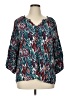 Caffé Marrakesh 100% Rayon Teal 3/4 Sleeve Blouse Size XL - photo 1
