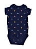Carter's 100% Cotton Print Blue Short Sleeve Onesie 0-3 MO / 3 MO - photo 1