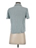 Rewind 100% Rayon Stripes Blue Short Sleeve Blouse Size S - photo 2