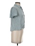 Rewind 100% Rayon Stripes Blue Short Sleeve Blouse Size S - photo 4