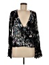 Lovestitch 100% Rayon Black Long Sleeve Blouse Size M - photo 1
