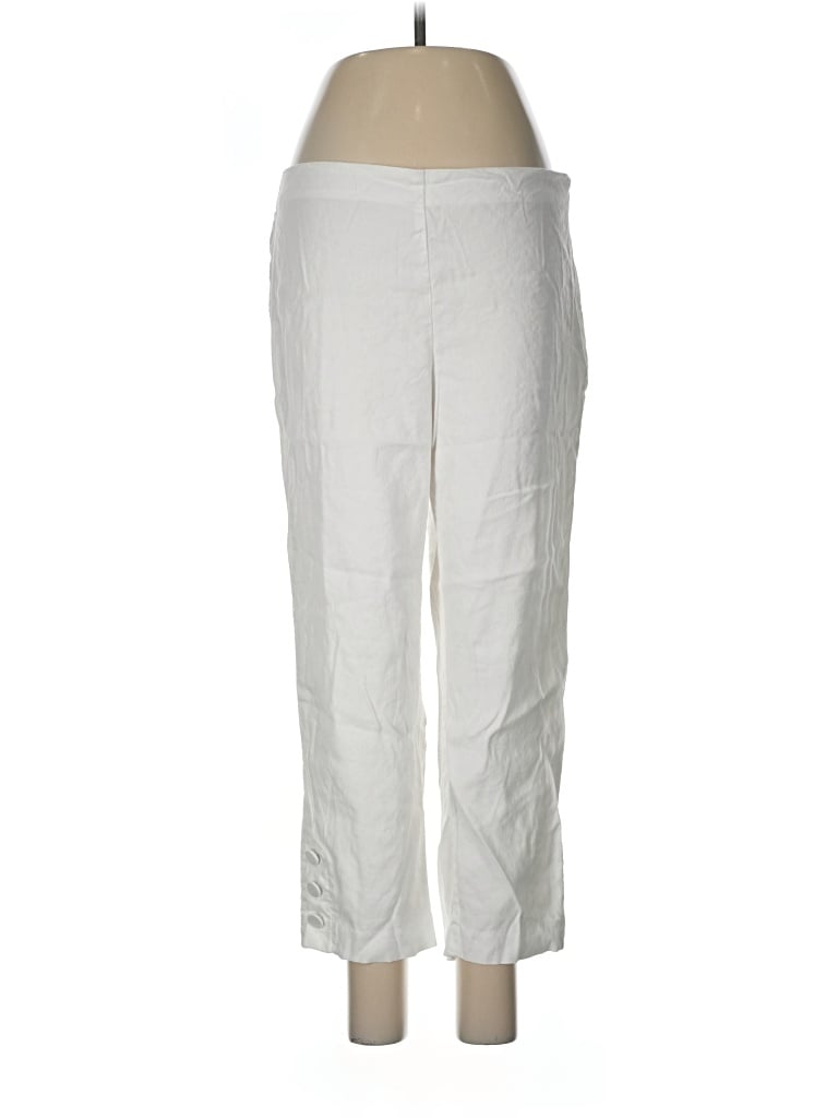 Pre-owned Jjill Linen Pants In Ivory