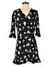 Ann Taylor LOFT 100% Rayon Floral Black Romper Size 4 - photo 1
