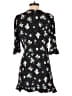 Ann Taylor LOFT 100% Rayon Floral Black Romper Size 4 - photo 2