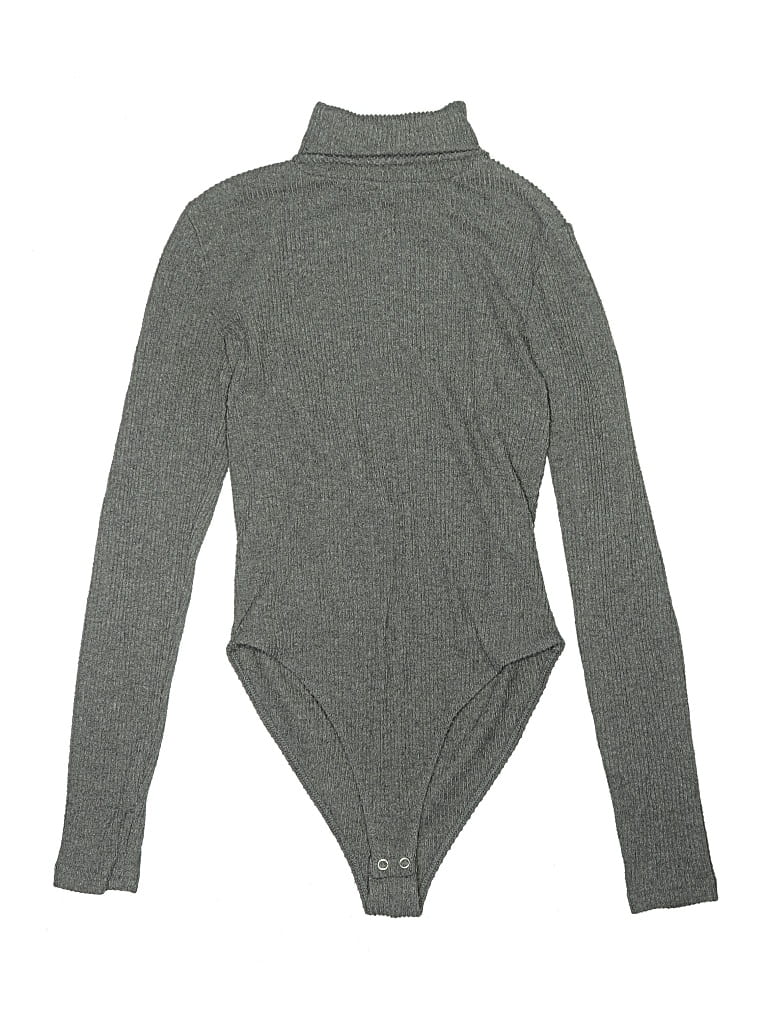 Pre-owned Forever 21 Bodysuit In Gray