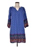 Alya 100% Polyester Print Blue Casual Dress Size M - photo 1