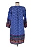 Alya 100% Polyester Print Blue Casual Dress Size M - photo 2
