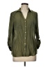 BCX Green 3/4 Sleeve Button-Down Shirt Size L - photo 1