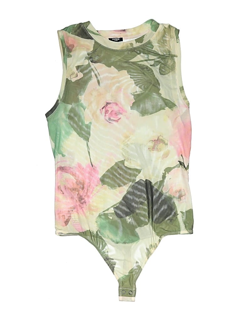 Pre-owned Express Bodysuit In Green