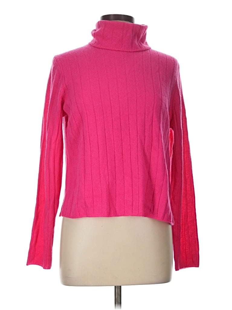 Pre-owned H By Halston Cashmere Pullover Sweater In Pink
