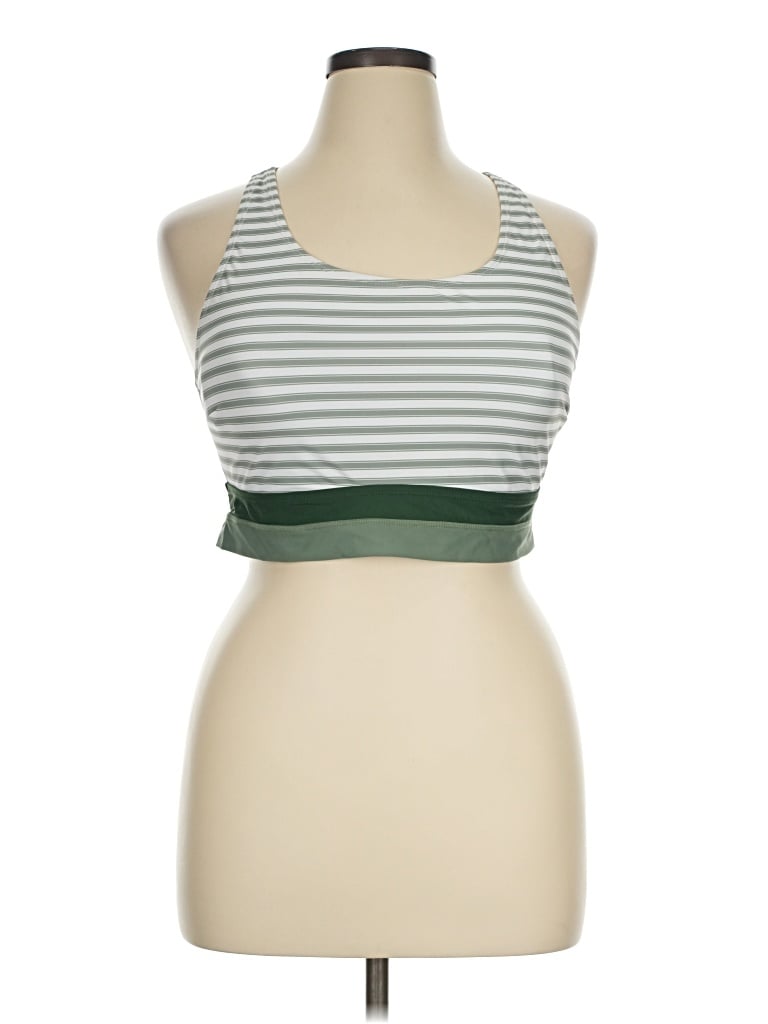 Pre-owned Unbranded Tank Top Green Halter Neckline Tops