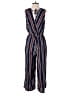 Ellison 100% Polyester Stripes Blue Jumpsuit Size L - photo 2