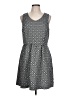 Kensie 100% Polyester Argyle Gray Casual Dress Size L - photo 1