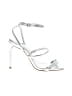 Schutz Metallic Silver White Sandals Size 6 - photo 1