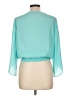 BCX 100% Polyester Teal 3/4 Sleeve Blouse Size L - photo 2