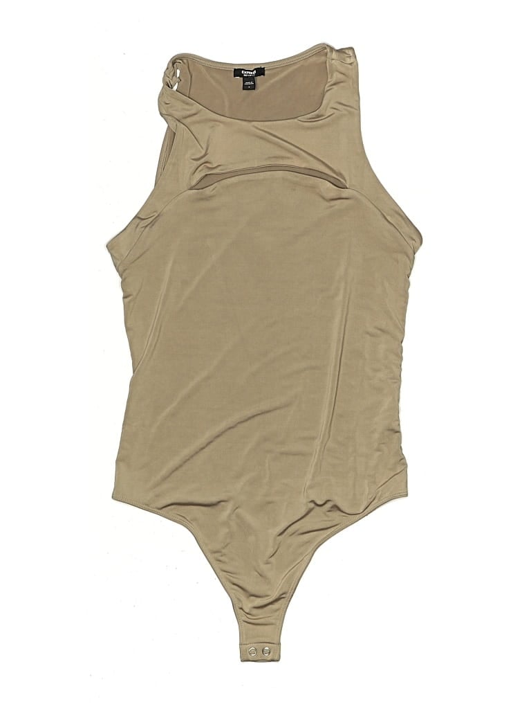 Pre-owned Express Bodysuit In Tan