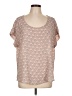 Torrid 100% Polyester Tan Short Sleeve Blouse Size Lg Plus (0) - photo 1