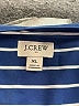 J.Crew Factory Store 100% Polyester Stripes Blue Long Sleeve Blouse Size XL - photo 7