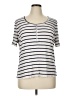 C established 1946 Stripes Silver Short Sleeve Top Size XL - photo 1