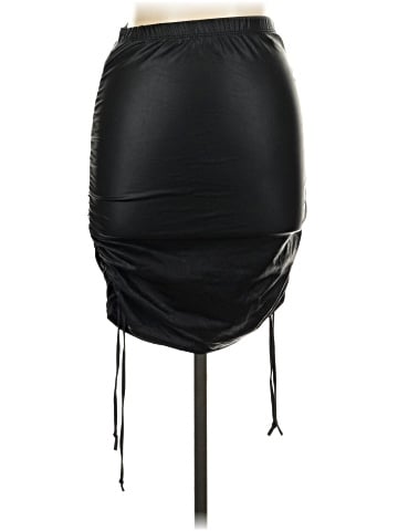 Rainbow Faux Leather Skirt (view 1)