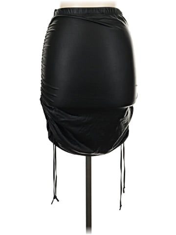 Rainbow Faux Leather Skirt (view 2)